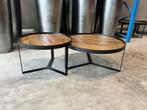NIEUW Trendy Salontafel Doha 005 Metaal - Mango – Set van 2, Huis en Inrichting, Tafels | Salontafels, 50 tot 100 cm, Rond, Nieuw