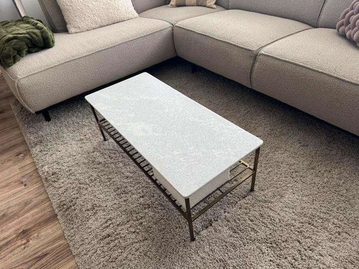 Marmer salontafel Home Island, Huis en Inrichting, Banken | Complete zithoeken, Zo goed als nieuw, Ophalen of Verzenden