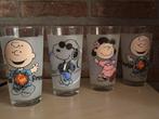 Set van 4 Peanuts glazen, Snoopy, Charlie Brown & Lucy, Ophalen, Zo goed als nieuw, Frisdrankglas