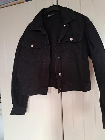 Zwarte denimjack van H&M,mt.S beschikbaar voor biedingen