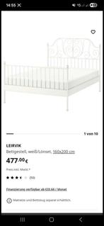 Ikea Leirvik bed 160x200, zo goed als nieuw!, Wit, Tweepersoons, Ophalen of Verzenden, Zo goed als nieuw