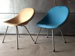 OPRUIMINGindustrieel design glasvezel kuipstoel jaren 50 60, Huis en Inrichting, Stoelen, Ophalen, Gebruikt, Twee, Blauw