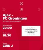 Ajax-Groningen vak 428 prachtige plaats, Tickets en Kaartjes, Sport | Voetbal, Eén persoon, September