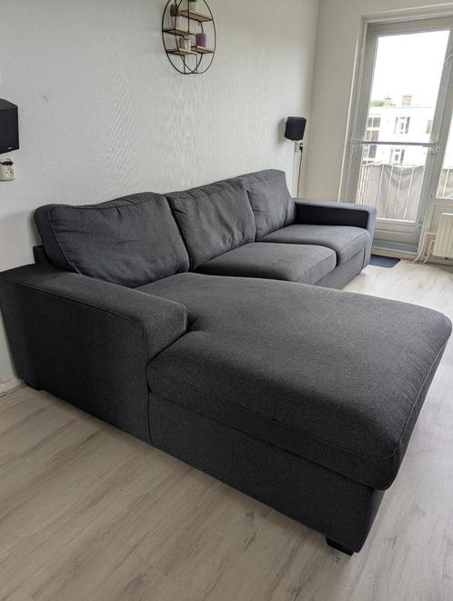 Hoekbank antraciet 300cm breed, Huis en Inrichting, Banken | Complete zithoeken, Gebruikt, Stof, Ophalen
