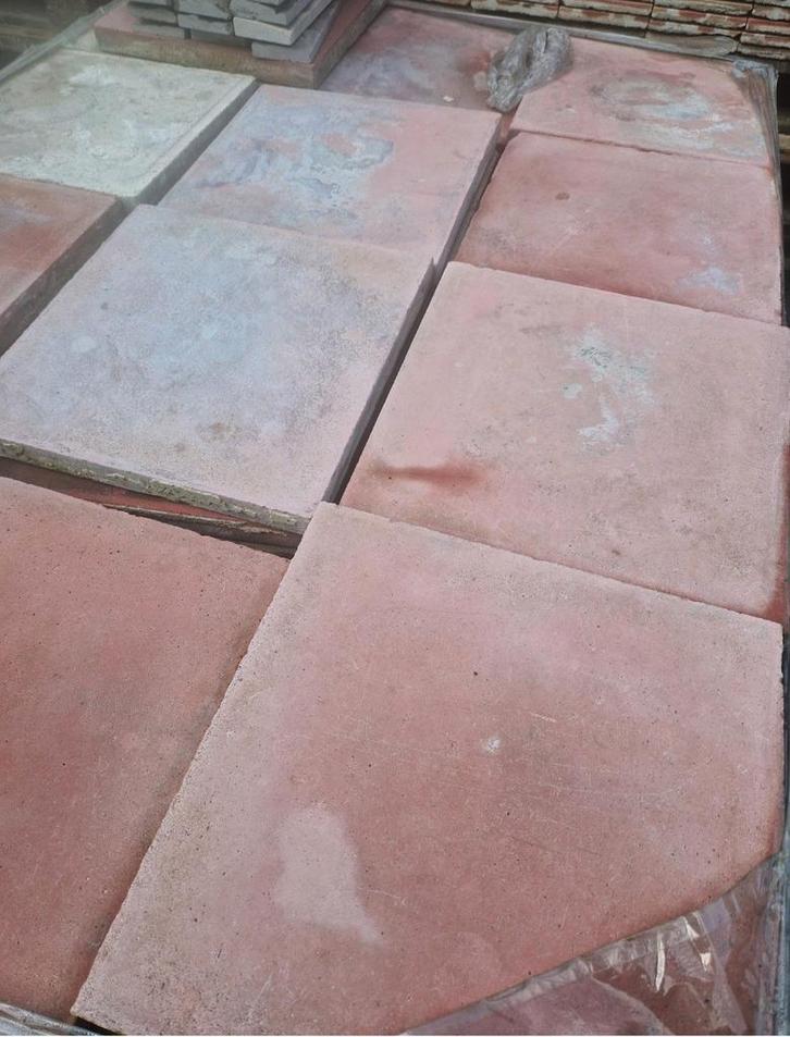 ANTIEKE TEGELS RODE PLAVUIZEN 30x30cm!, Antiek en Kunst, Antiek | Keramiek en Aardewerk, Ophalen of Verzenden