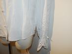 Fabienne Chapot witte blouse open sier werk mouwen 42, Verzenden, Wit, Maat 42/44 (L), Zo goed als nieuw
