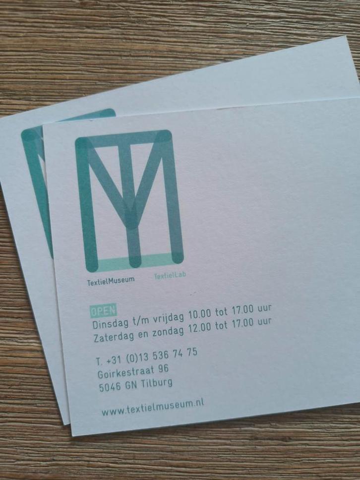 4 Entree tickets textiel museum Tilburg, Tickets en Kaartjes, Overige Tickets en Kaartjes, Drie personen of meer