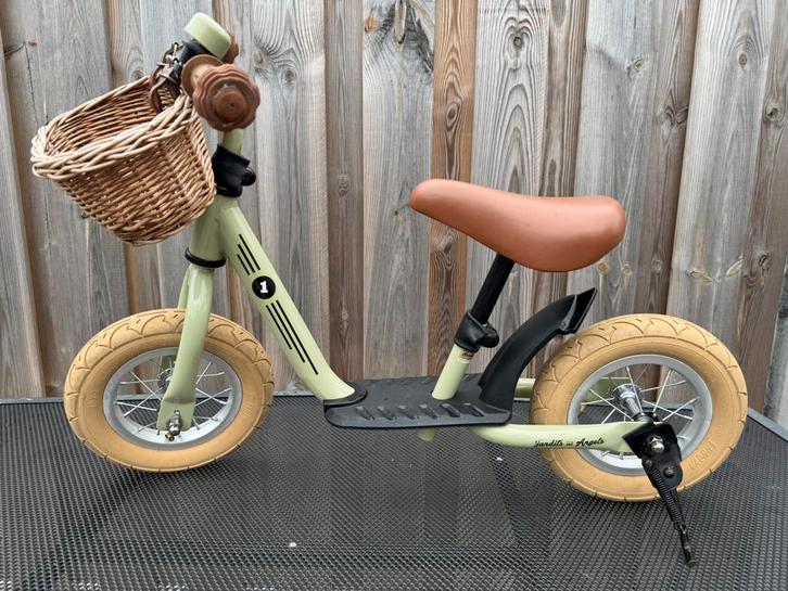 Bandits & Angels loopfiets nr. 1 retro groen, Kinderen en Baby's, Speelgoed | Buiten | Voertuigen en Loopfietsen, Gebruikt, Loopfiets