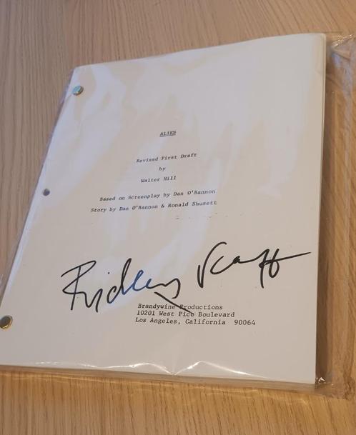 Uniek Alien script (1979) gesigneerd door Ridley Scott, Verzamelen, Film en Tv, Nieuw, Film, Overige typen, Ophalen of Verzenden
