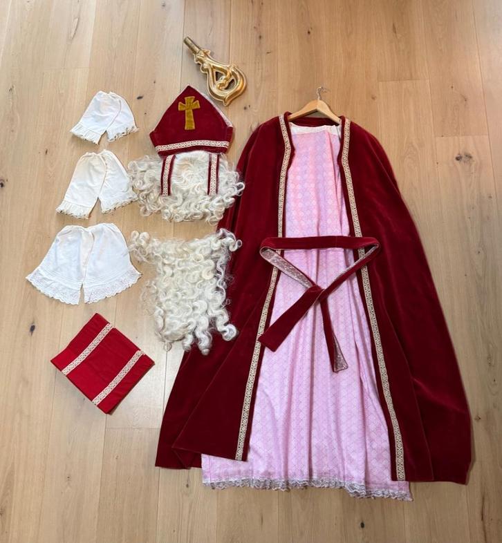 Prachtig Sinterklaaspak, vintage, Diversen, Sinterklaas, Gebruikt, Ophalen of Verzenden