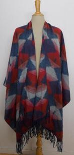 Andes/Inca mooie kleuren poncho/vest! L/XL/one size, Verzenden, Zo goed als nieuw, Maat 46/48 (XL) of groter, Blauw