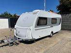 Knaus Sudwind 500 FDK 1500 kg (mover, airco, vaste luifel), Caravans en Kamperen, Caravans, 70 kg, Stapelbed, Treinzit, Particulier