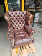 Klassieke Engelse lederen bureaustoel. Goede staat!, Huis en Inrichting, Fauteuils, 100 tot 125 cm, Leer, Ophalen of Verzenden