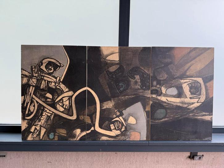 Ru van Rossum - Astronaut I (ets, 1965), Antiek en Kunst, Kunst | Etsen en Gravures, Ophalen of Verzenden