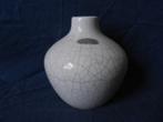 Wit craquele geglazuurde baluster vaas Zenith Gouda h 8,5 cm, Antiek en Kunst, Ophalen of Verzenden