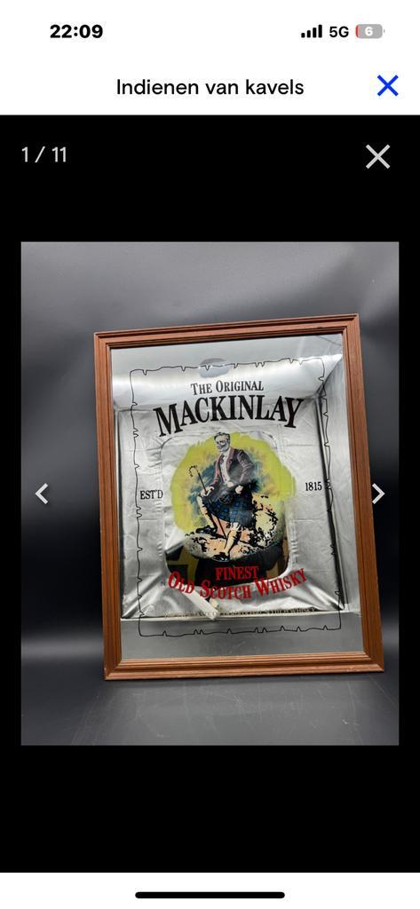 The Original Mackinlay Pub Mirror, Antiek en Kunst, Antiek | Spiegels, Minder dan 100 cm, Ophalen of Verzenden