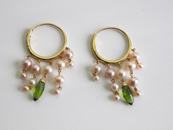 18 krt gouden Mimi Milano oorhangers - 11.73 gr, Sieraden, Tassen en Uiterlijk, Oorbellen, Zo goed als nieuw, Hangers, Goud, Goud