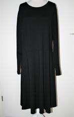 H&M zwart viscose jurk mt 40 42 XL, Kleding | Dames, Jurken, H&M, Verzenden, Zwart, Maat 42/44 (L)