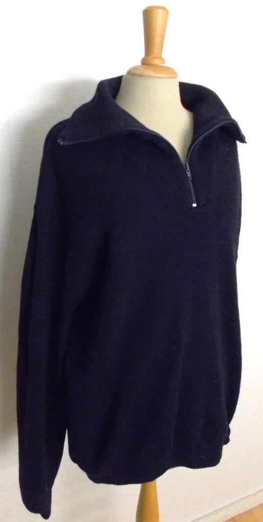 Zwarte 100% wol schippers trui van Bonneterie Vercuysse! L, Verzenden, Zo goed als nieuw, Maat 42/44 (L), Zwart