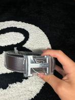 Hermes riem, Riem of Ceintuur, Echt leder, Zwart, 105 tot 115 cm