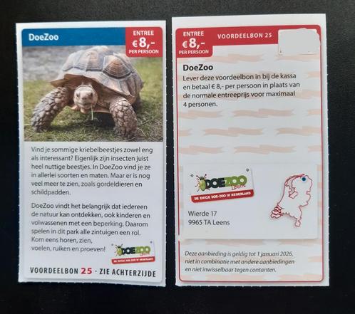 DoeZoo entree €8,- p.p. voor maximaal 4 personen., Tickets en Kaartjes, Kortingen en Cadeaubonnen