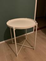IKEA GLADOM salontafel / bijzettafel met dienblad, Minder dan 55 cm, Metaal of Aluminium, Rond, Zo goed als nieuw