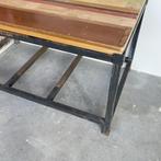 Werktafel werkbank eigen ontwerp sloophout metalen onderstel, 120 tot 170 cm, Gebruikt, Ophalen