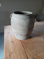 Oude grijze aardewerk vaas/pot, Antiek en Kunst, Ophalen