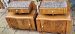  2 super mooie Art Deco nachtkastjes  (brocante ), Ophalen, Gebruikt, 55 tot 70 cm, 45 tot 65 cm