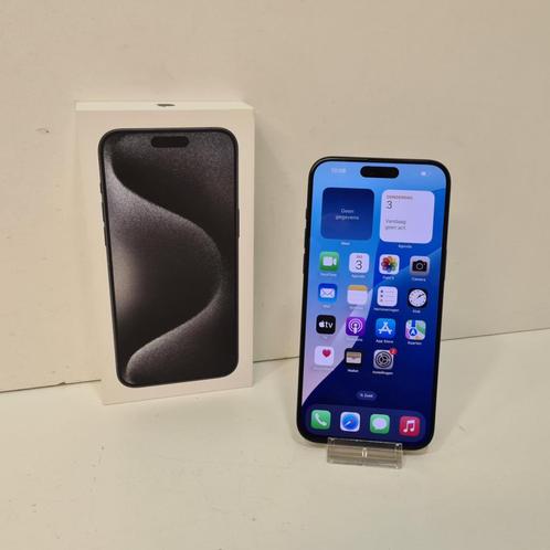 iPhone 15 Pro Max 256GB Black Titanium - Accu 100%, Telecommunicatie, Mobiele telefoons | Apple iPhone, Zo goed als nieuw