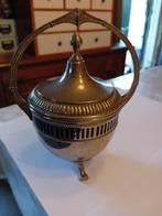 verzilverd tin suikerpotje, Antiek en Kunst, Ophalen of Verzenden