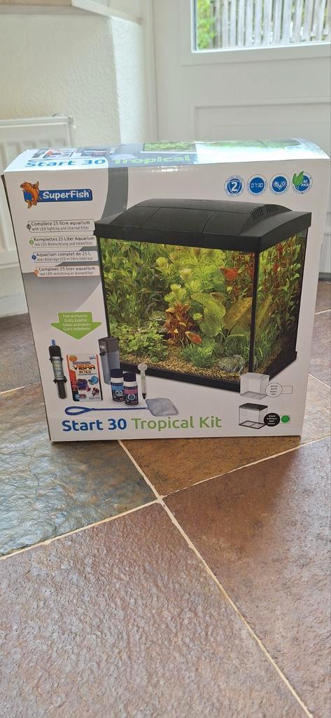 Beginner tropisch aquarium 30L, incl. Chemicaliën, Dieren en Toebehoren, Vissen | Aquaria en Toebehoren, Leeg aquarium, Ophalen of Verzenden