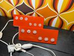 2 identieke vintage bedlampjes - leeslamp - oranje, Ophalen of Verzenden, Huis en Inrichting