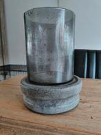 Te koop; nieuw windlicht op plateau, Huis en Inrichting, Woonaccessoires | Kandelaars en Kaarsen, Ophalen of Verzenden, Nieuw