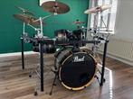Super complete Pearl ELX drumset + rack + Zildjian cymbals, Ophalen, Zo goed als nieuw, Pearl
