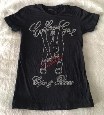 College Girl Cipo&Baxx t shirt uniek zwart katoen beschikbaar voor biedingen