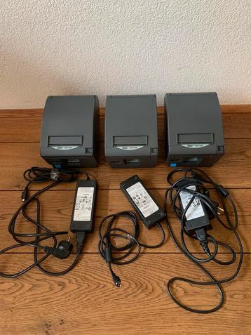 3x Star Micronics labelprinter model TSP700 met adapters beschikbaar voor biedingen