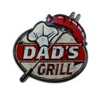 Dad's Grill bbq uitgesneden reclamebord van metaal wandbord, Info@deconoord.nl, Verzenden, Deco Noord, Nieuw