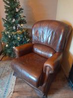 een bruine  leren cognac fauteuil super gaaf classic, Huis en Inrichting, Fauteuils, Ophalen of Verzenden, Zo goed als nieuw, 75 tot 100 cm