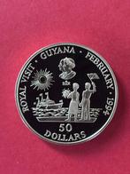 Guyana 50 Dollars 1994 Proof 0,925 zilver 28.28 grams, Postzegels en Munten, Munten | Amerika, Ophalen of Verzenden, Zuid-Amerika