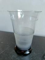 2 glazen: waterglas drinkglas vaasjes zwarte voet jrn 20, Antiek en Kunst, Antiek | Glas en Kristal, Ophalen of Verzenden