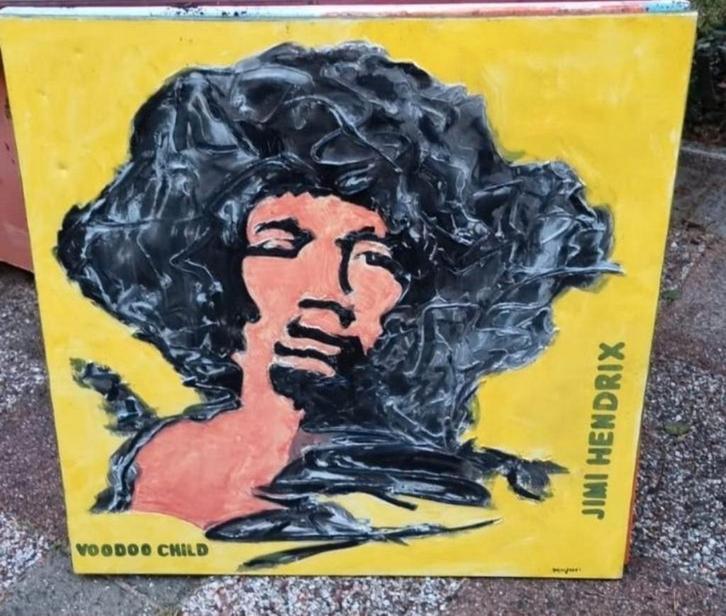 Jimi Hendrix 'Voodoo Child' Schilderij, Antiek en Kunst, Kunst | Schilderijen | Klassiek, Ophalen of Verzenden