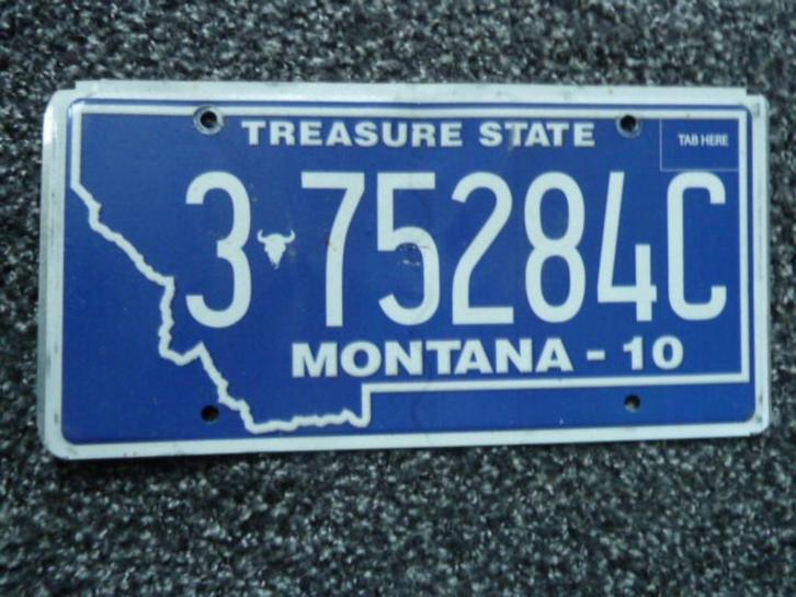 Kentekenplaat licenseplate Montana 2 USA, Verzamelen, Automerken, Motoren en Formule 1, Gebruikt, Auto's, Verzenden