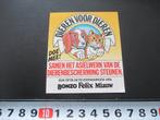 sticker Dieren voor dieren BONZO FELIX MIAUW  BR045*, Ophalen, Zo goed als nieuw