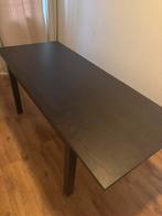 IKEA eettafel zwart uitschuifbaar (4-6 persoons), Ophalen, Gebruikt, 50 tot 100 cm, Vijf personen of meer