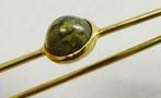 Goud antieke staaf-broche met Jaspis/Agaat steen ~ brochette, Sieraden, Tassen en Uiterlijk, Antieke sieraden, Ophalen of Verzenden