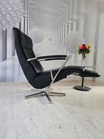 Luxe, design, draai relax fauteuil. Leer. Top form., Huis en Inrichting, Fauteuils, Ophalen, Zo goed als nieuw, Leer, 50 tot 75 cm