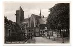 Tholen Markt met NH Kerk 1947, Verzamelen, Ansichtkaarten | Nederland, Ophalen, 1940 tot 1960, Gelopen, Zeeland