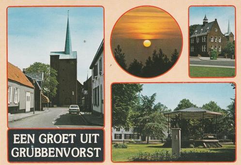 GRUBBENVORST Kerk Kiosk Telefooncel Gemeentehuis, Verzamelen, Ansichtkaarten | Nederland, Ongelopen, Limburg, 1980 tot heden, Verzenden