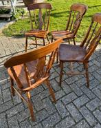 4x antieke Engelse Windsor houten stoelen 19e eeuw, Ophalen